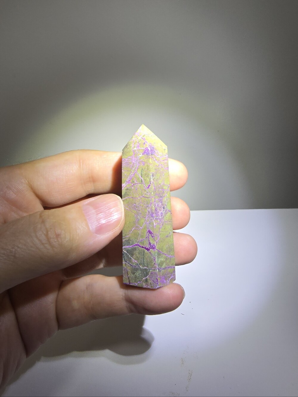 Atlantisite Crystal Tower #D (aka Stichtite and Serpentine)